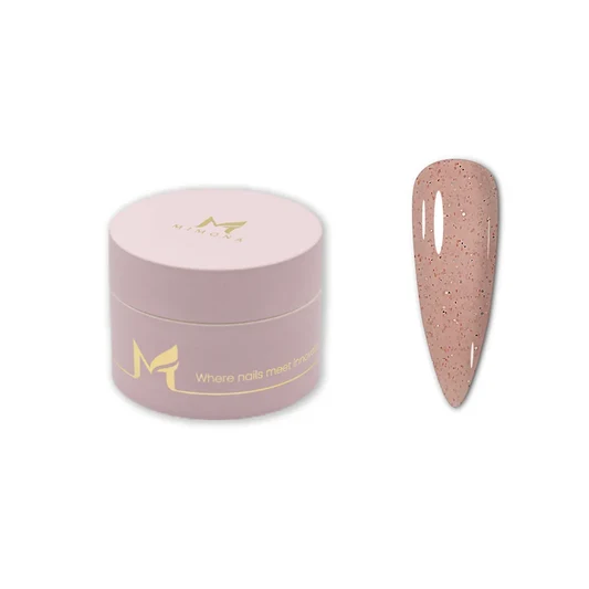 Mimona Beige Shimmer Builder Gel 30g creamy self-levelling beige nail builder gel with delicate shimmer