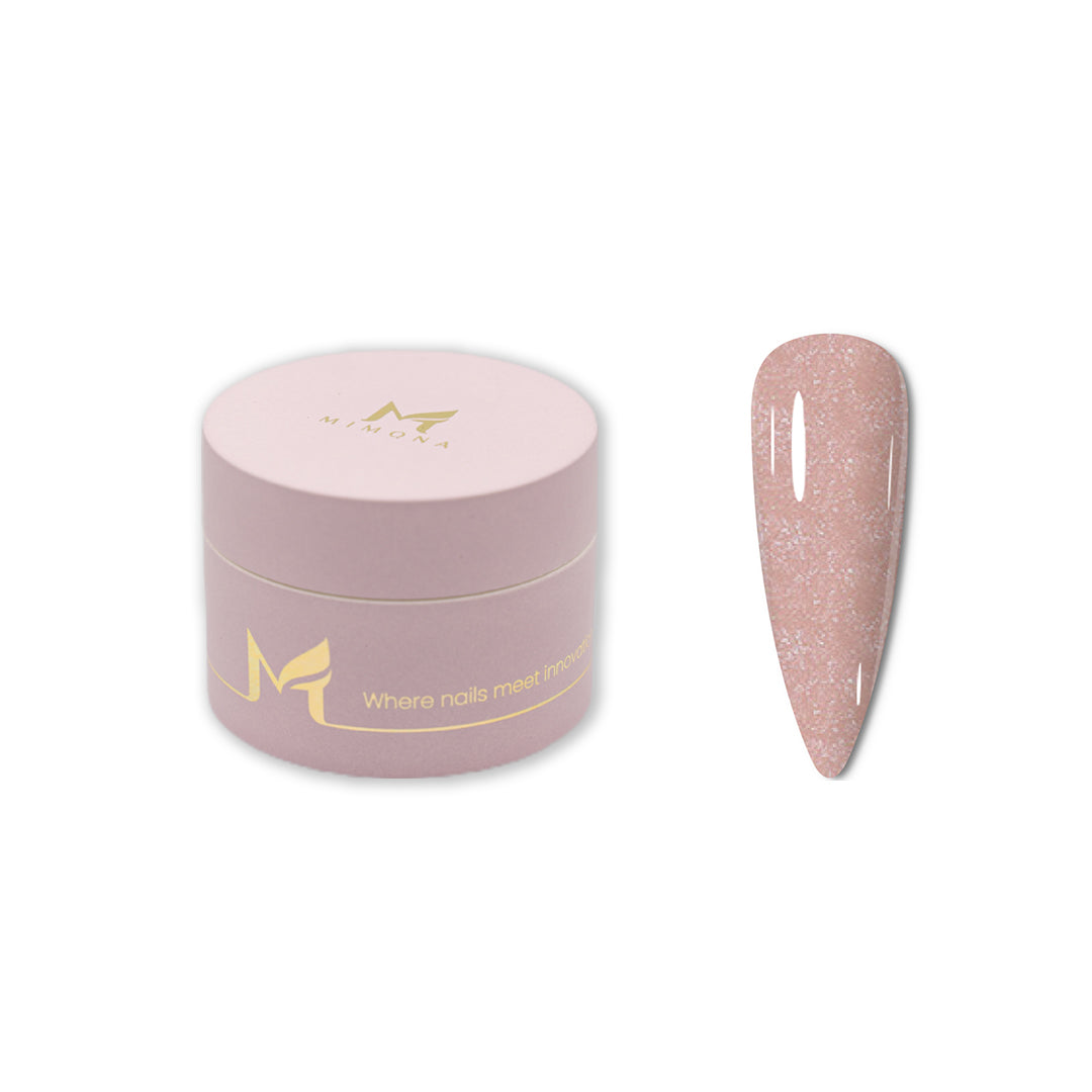 Mimona Nude Glitter Mousse Builder Gel 30g professional nude glitter nail builder gel