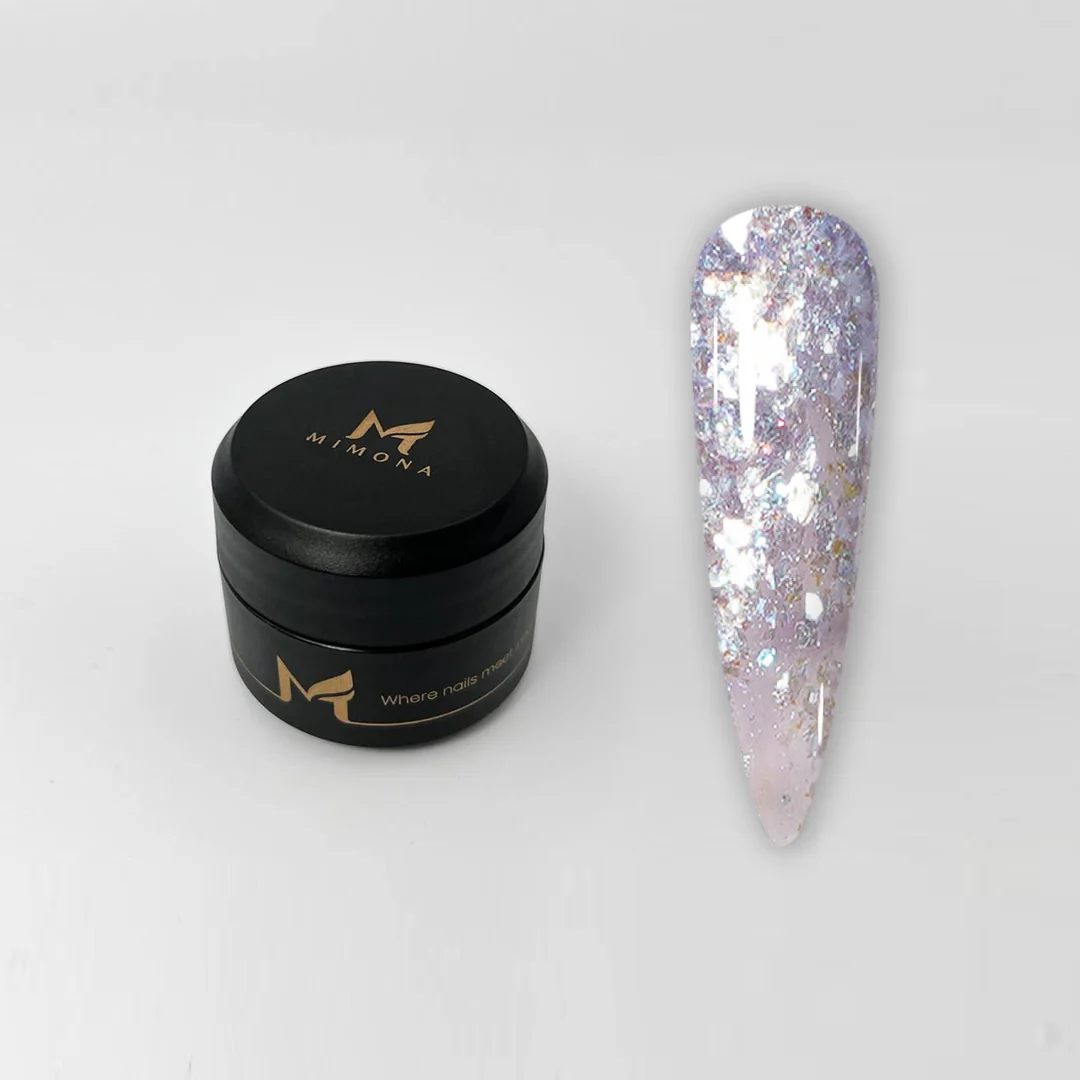 Design Pastel 4 5g lavender pearlescent nail art with shimmering mother-of-pearl flakes